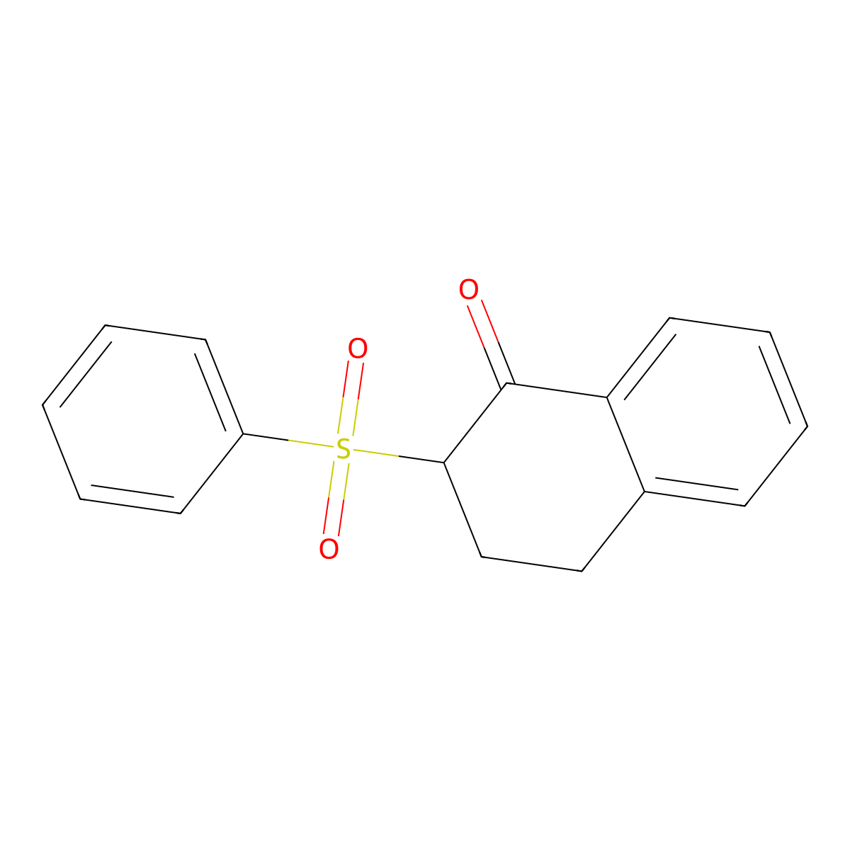 2-(phenylsulfonyl)-3,4-dihydronaphthalen-1(2H)-one molecular structure, CAS 51114-72-8