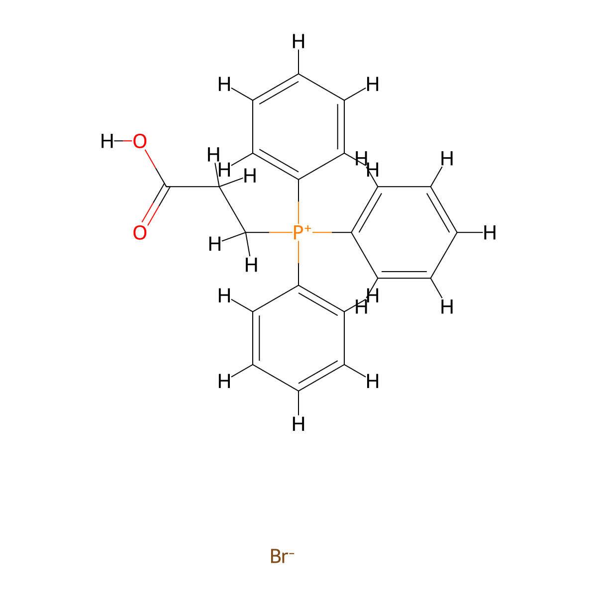 (2-Carboxyethyl)triphenylphosphonium bromide molecular structure, CAS 51114-94-4
