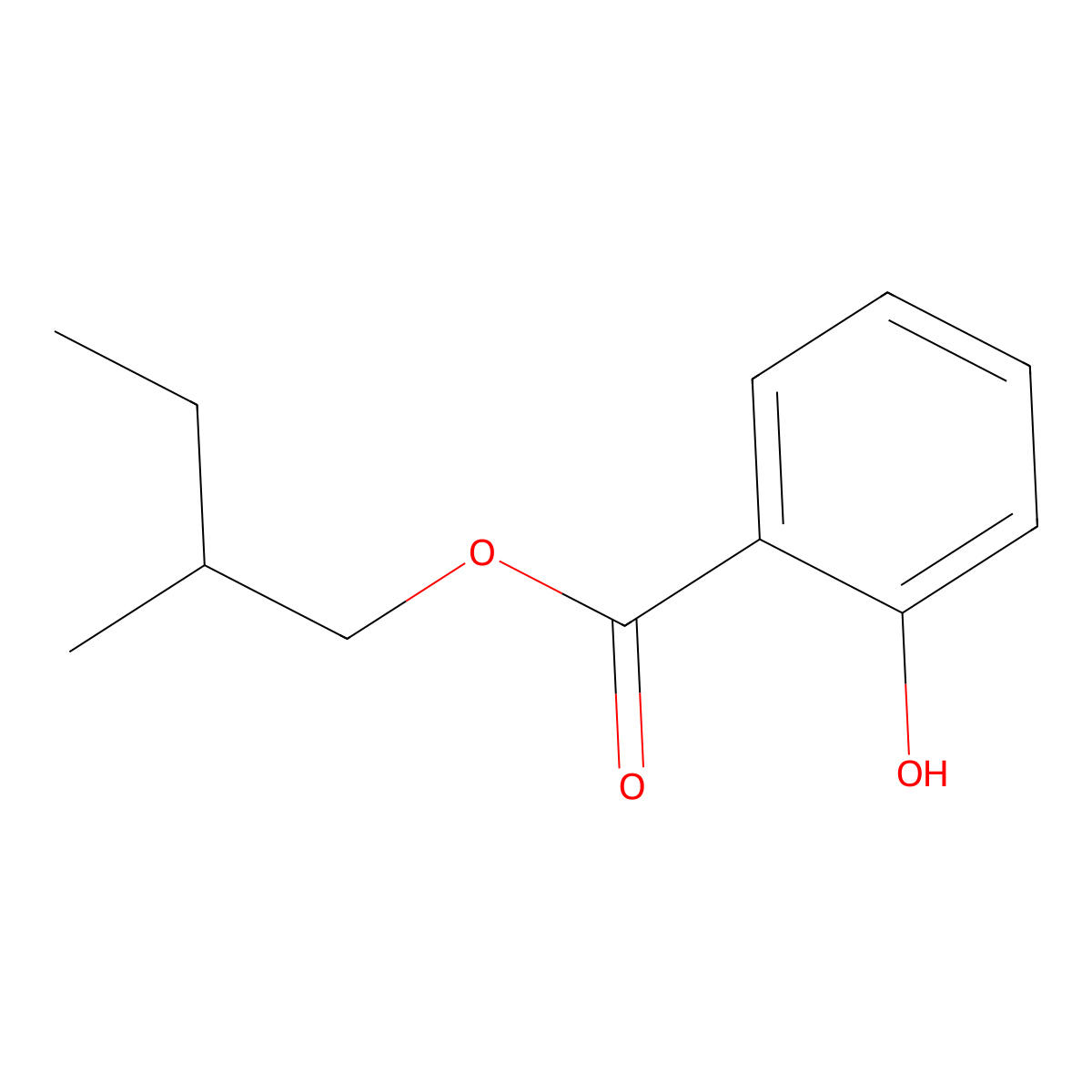2-Methylbutyl salicylate molecular structure, CAS 51115-63-0