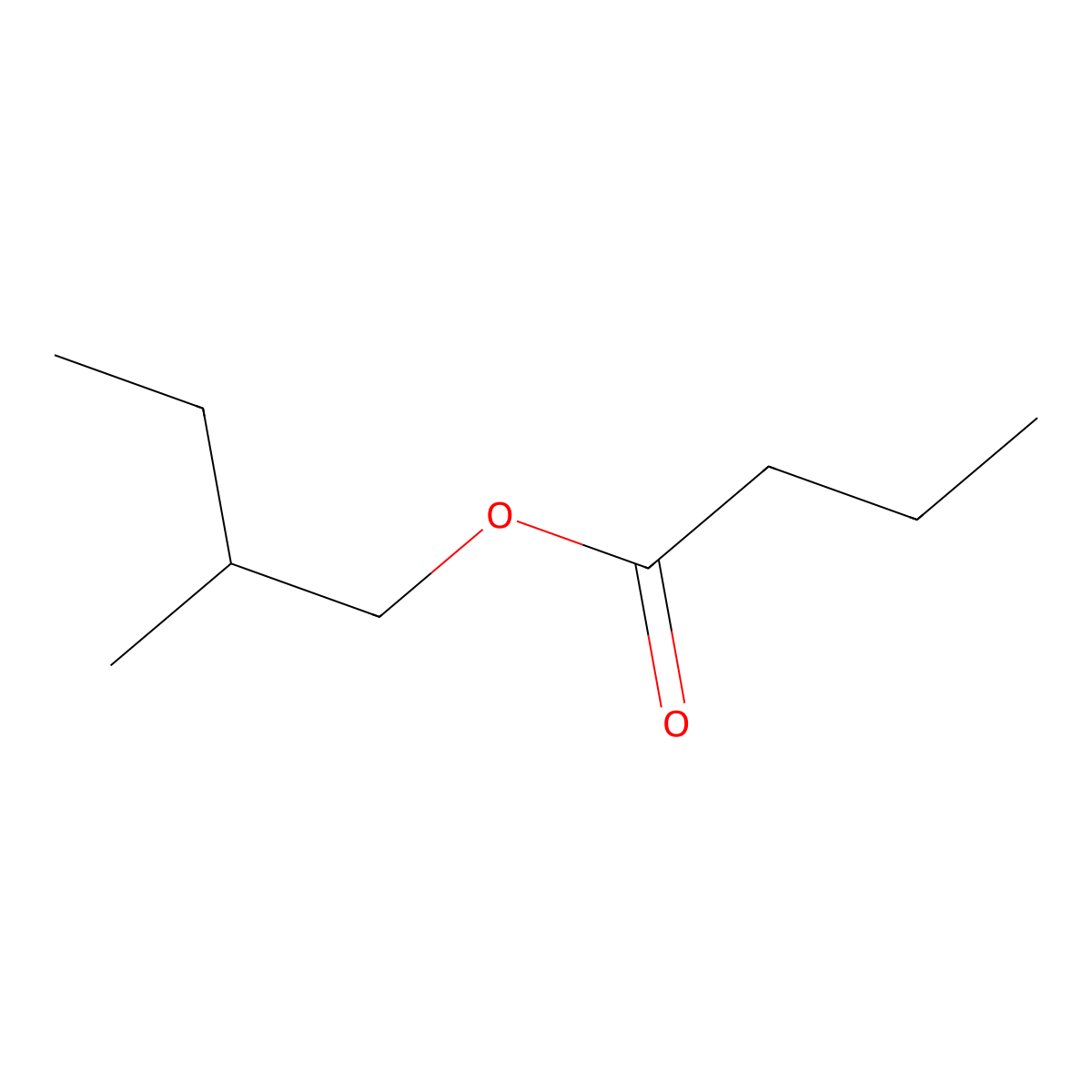 Butanoic acid, 2-methylbutyl ester molecular structure, CAS 51115-64-1