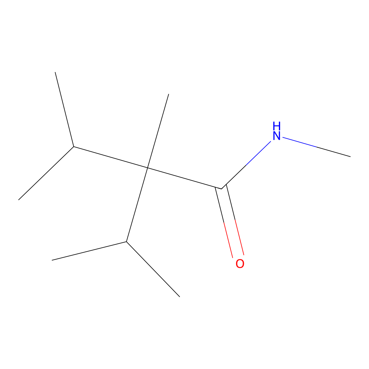 Methyl diisopropyl propionamide molecular structure, CAS 51115-67-4