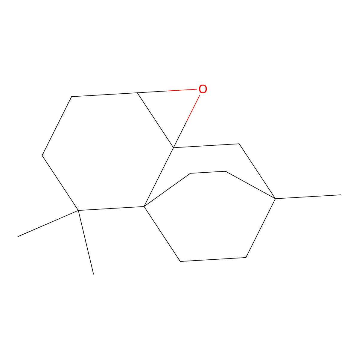 4a,7-Ethano-4aH-naphth[1,8a-b]oxirene, octahydro-4,4,7-trimethyl- molecular structure, CAS 51115-88-9
