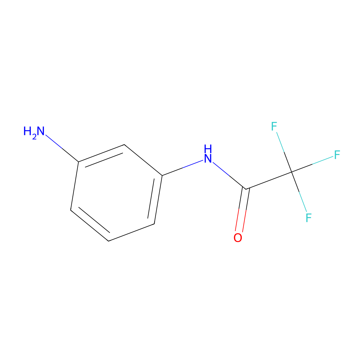 N-(3-aminophenyl)-2,2,2-trifluoroacetamide molecular structure, CAS 51115-93-6