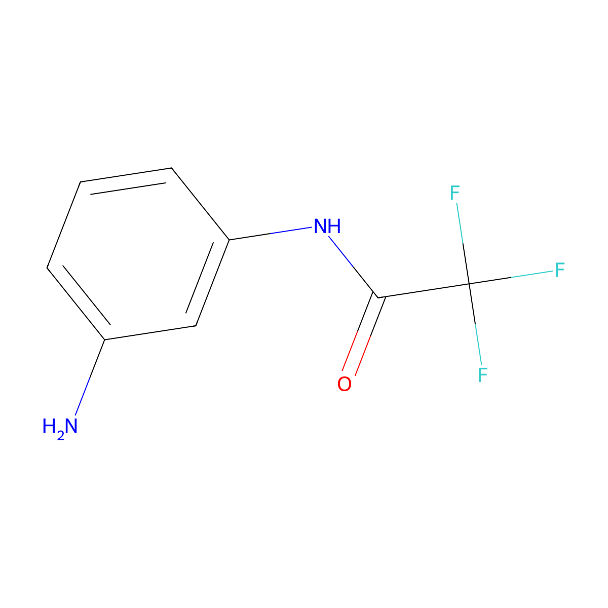 N-(3-aminophenyl)-2,2,2-trifluoroacetamide molecular structure, CAS 51115-93-6