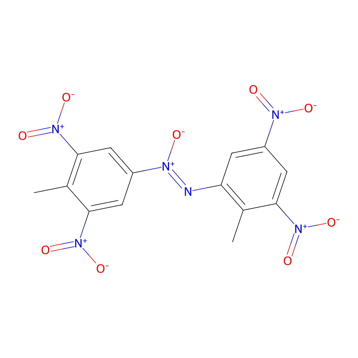 2,4',6,6'-Tetranitro-2',4-azoxytoluene molecular structure, CAS 51118-04-8