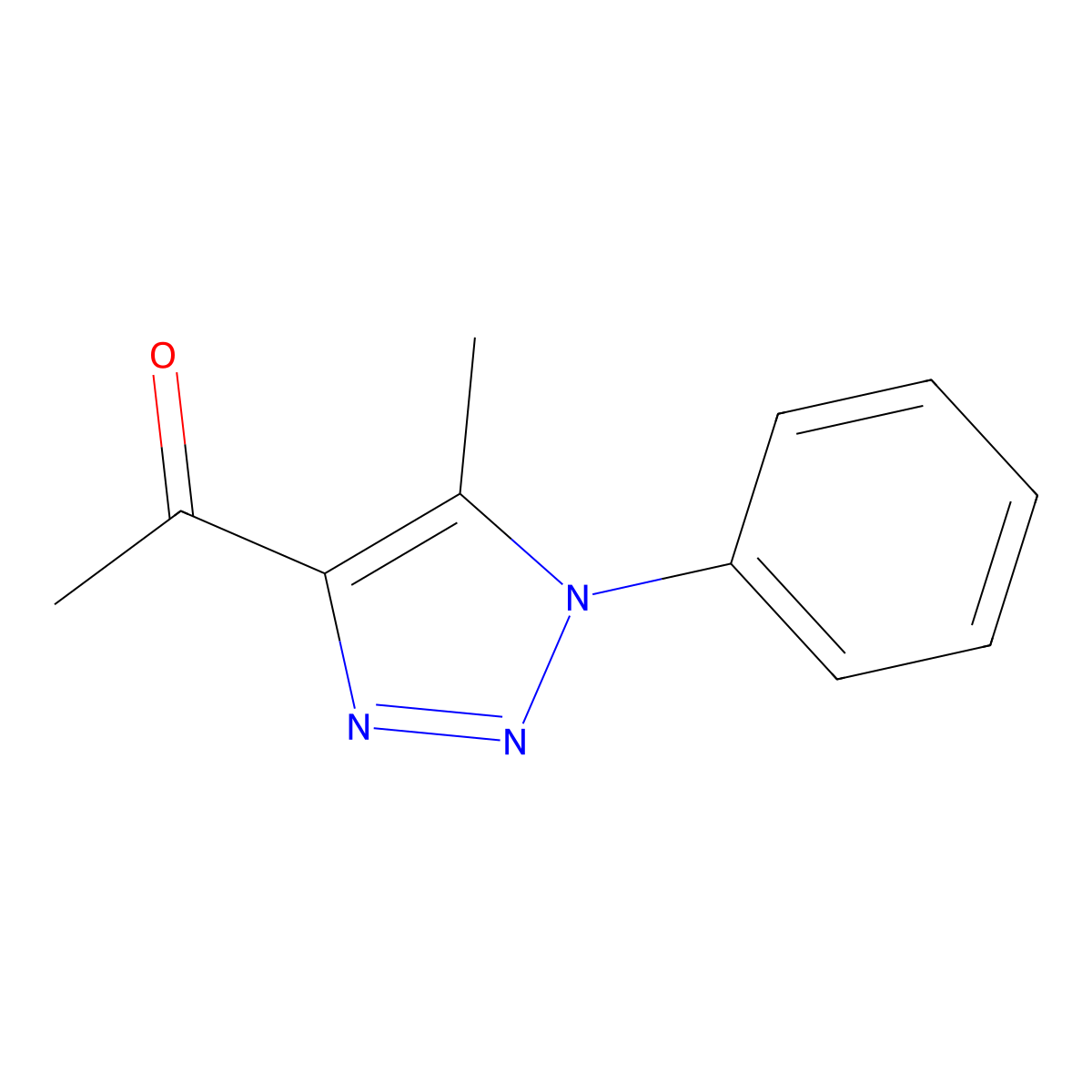 1-(5-methyl-1-phenyl-1H-1,2,3-triazol-4-yl)ethan-1-one molecular structure, CAS 51118-32-2