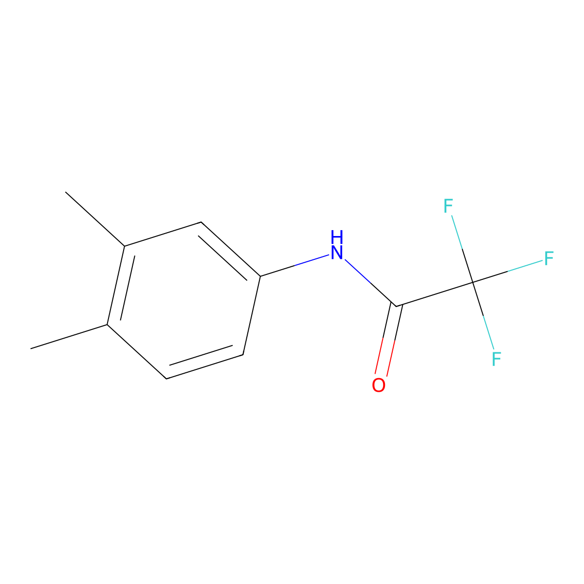 N-(3,4-dimethylphenyl)-2,2,2-trifluoroacetamide molecular structure, CAS 5112-04-9