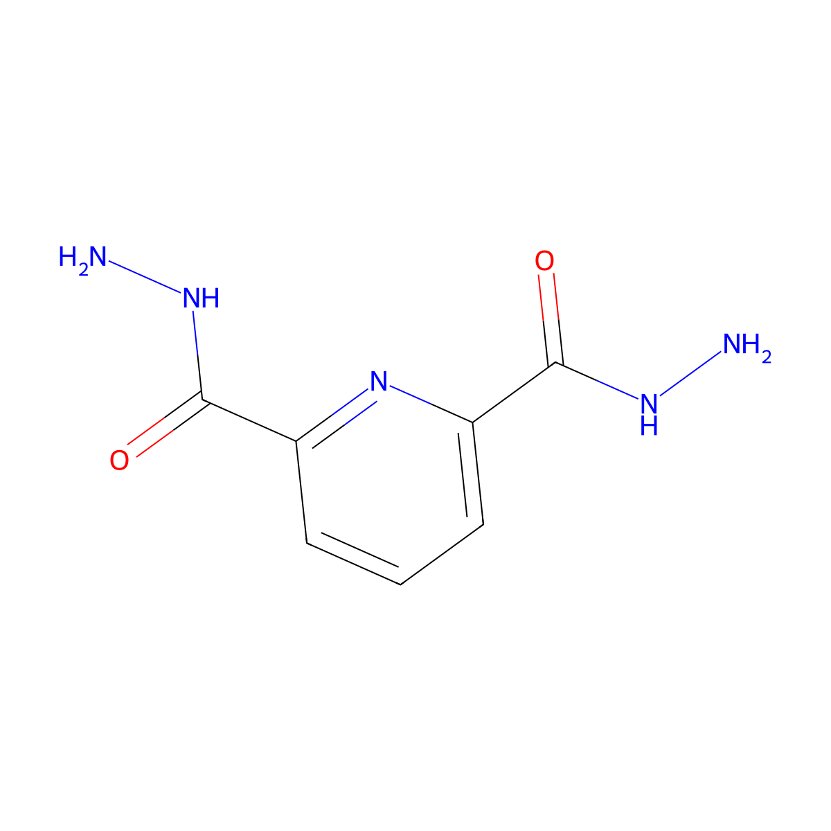 Pyridine-2,6-dicarbohydrazide molecular structure, CAS 5112-36-7
