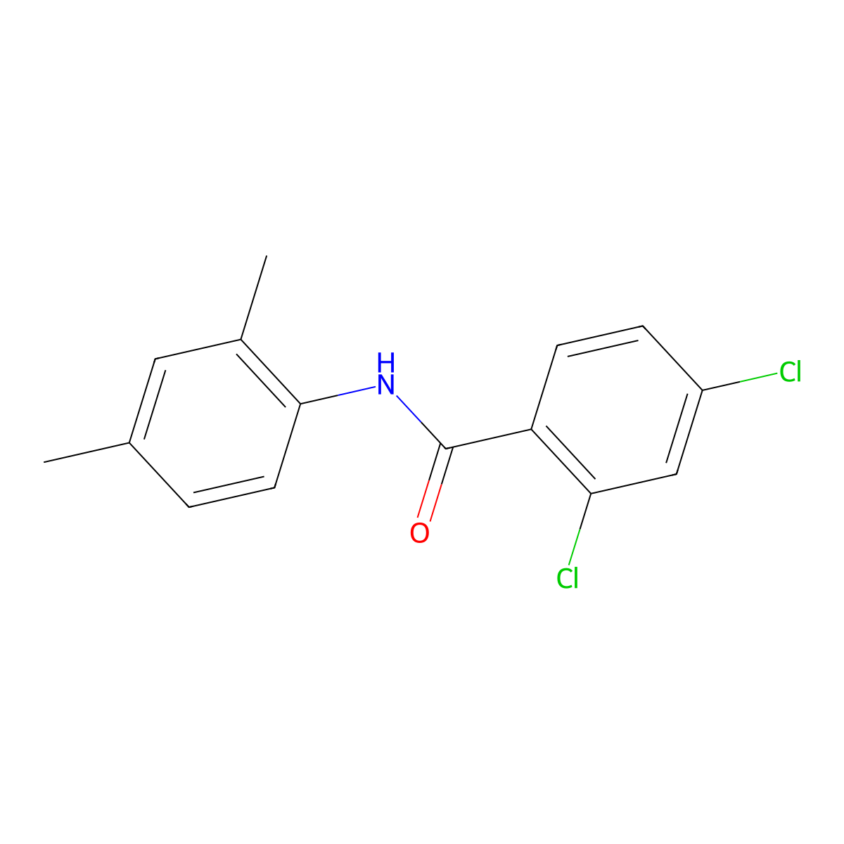 2,4-dichloro-N-(2,4-dimethylphenyl)benzamide molecular structure, CAS 5112-42-5
