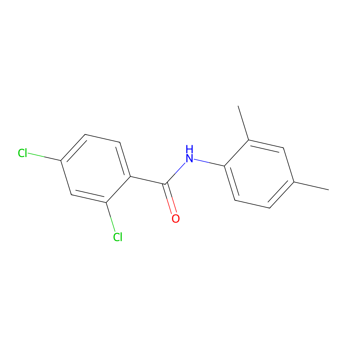 2,4-dichloro-N-(2,4-dimethylphenyl)benzamide molecular structure, CAS 5112-42-5