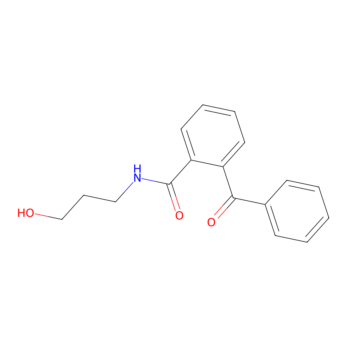 2-benzoyl-N-(3-hydroxypropyl)benzamide molecular structure, CAS 5112-44-7