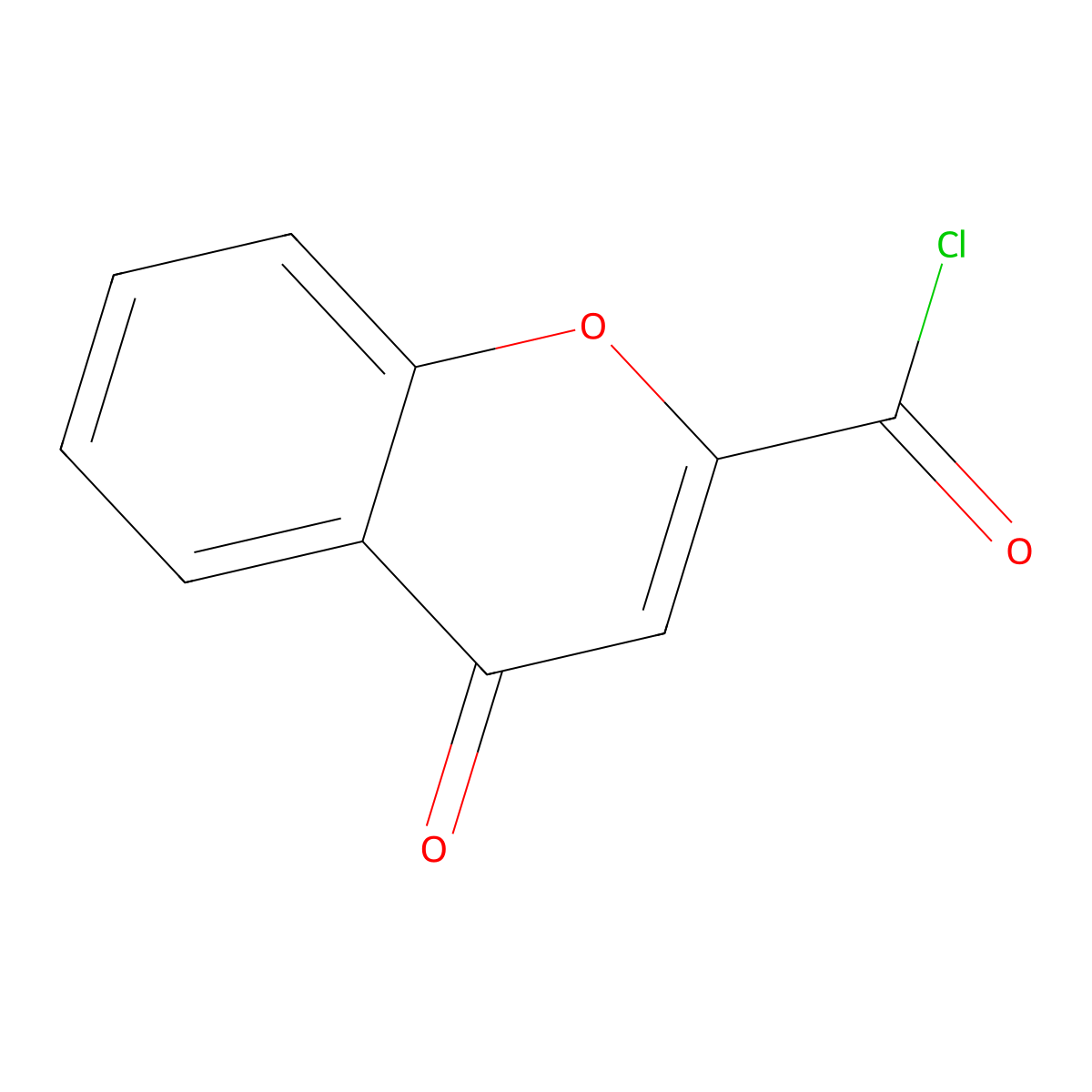 4-oxo-4H-1-benzopyran-2-carbonyl chloride molecular structure, CAS 5112-47-0
