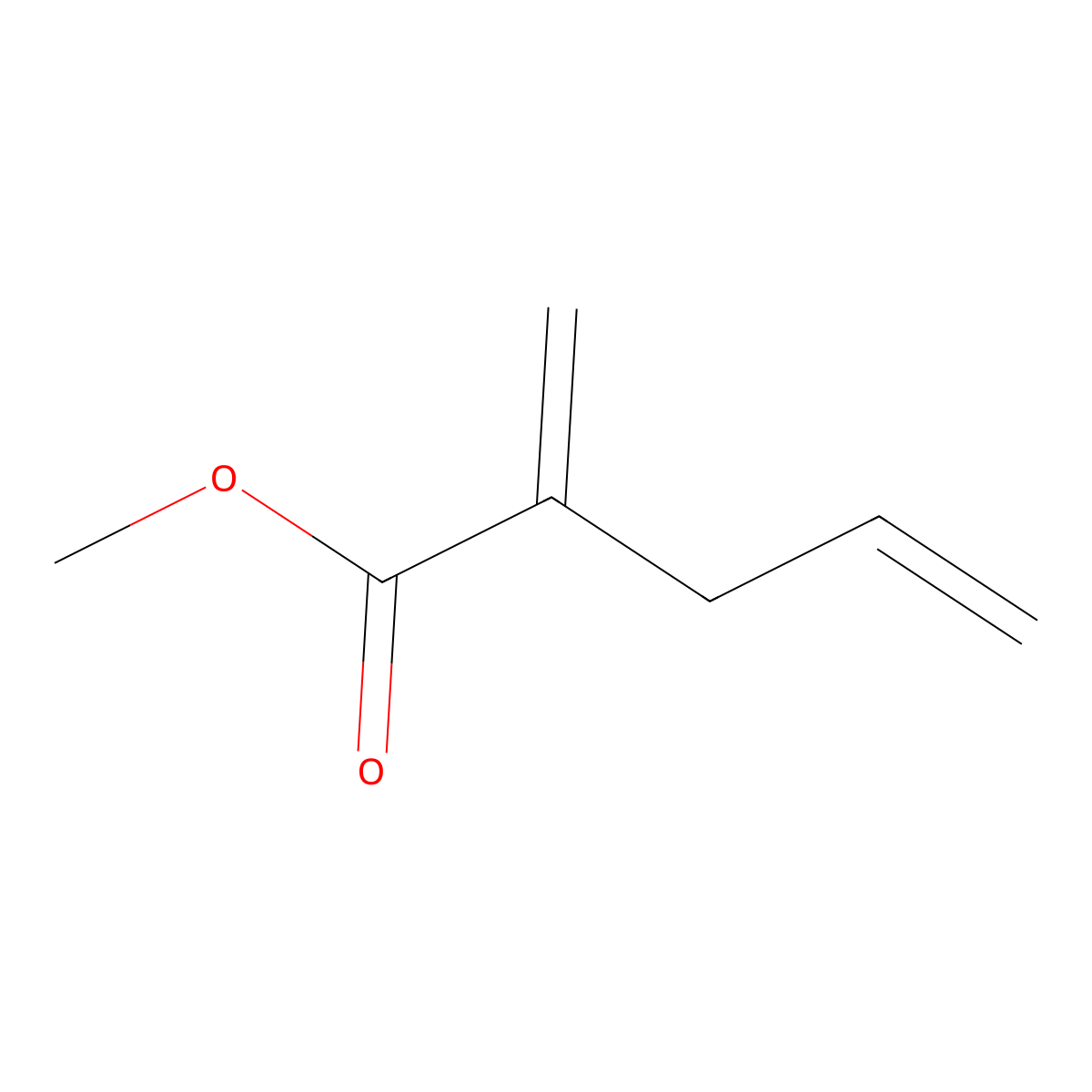 Methyl 2-allyl acrylate molecular structure, CAS 51122-89-5