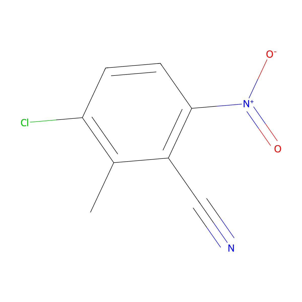 3-Chloro-2-methyl-6-nitrobenzonitrile molecular structure, CAS 51123-60-5