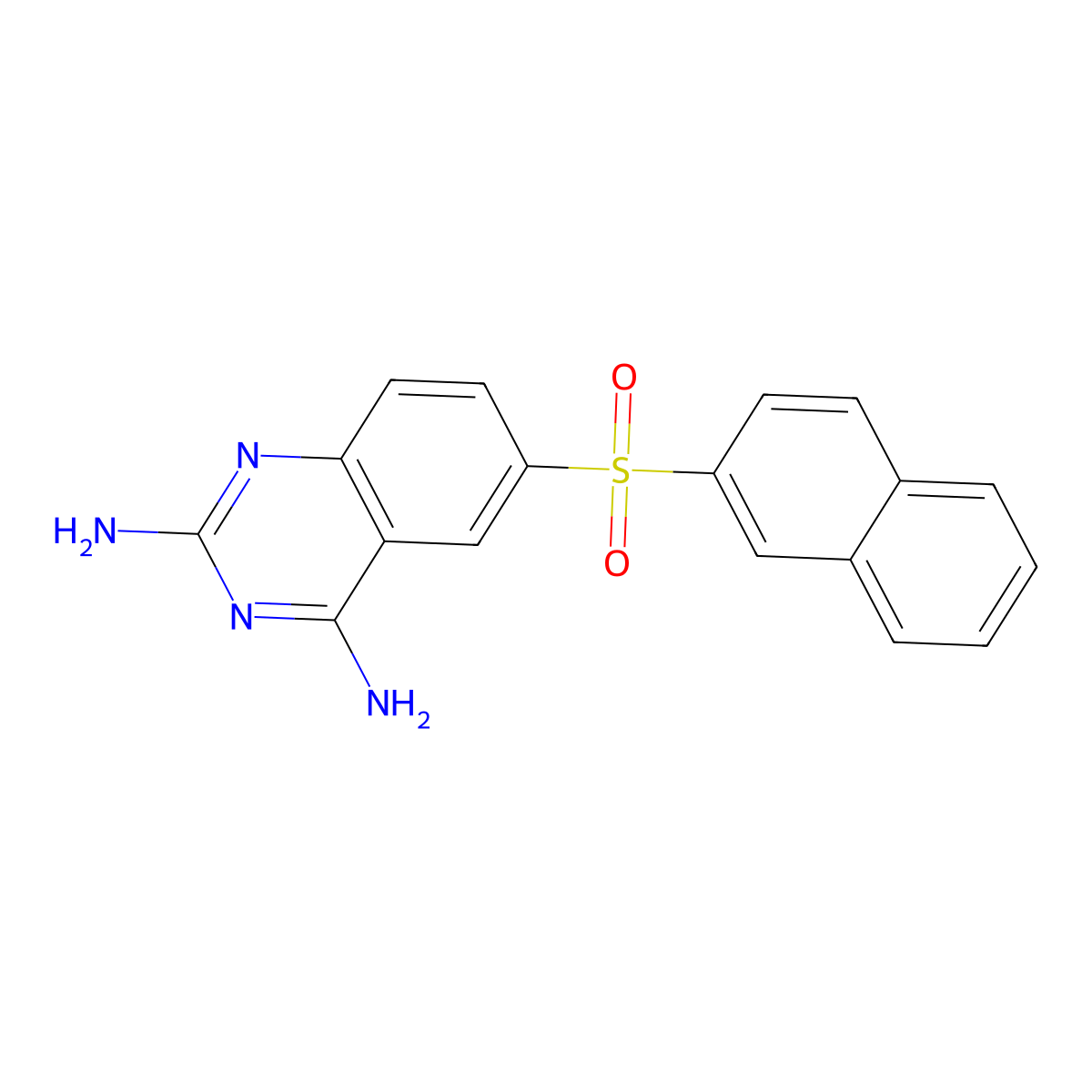6-(2-Naphthalenylsulfonyl)-2,4-quinazolinediamine molecular structure, CAS 51123-83-2