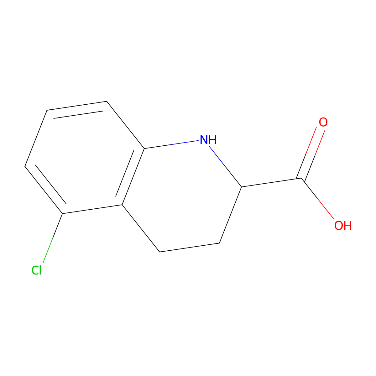 5-Chloro-1,2,3,4-tetrahydroquinoline-2-carboxylic acid molecular structure, CAS 511231-71-3