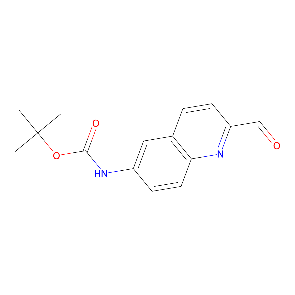 tert-Butyl (2-formylquinolin-6-yl)carbamate molecular structure, CAS 511234-73-4