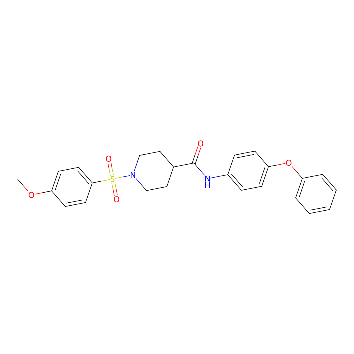 1-((4-Methoxyphenyl)sulfonyl)-N-(4-phenoxyphenyl)piperidine-4-carboxamide molecular structure, CAS 511237-52-8
