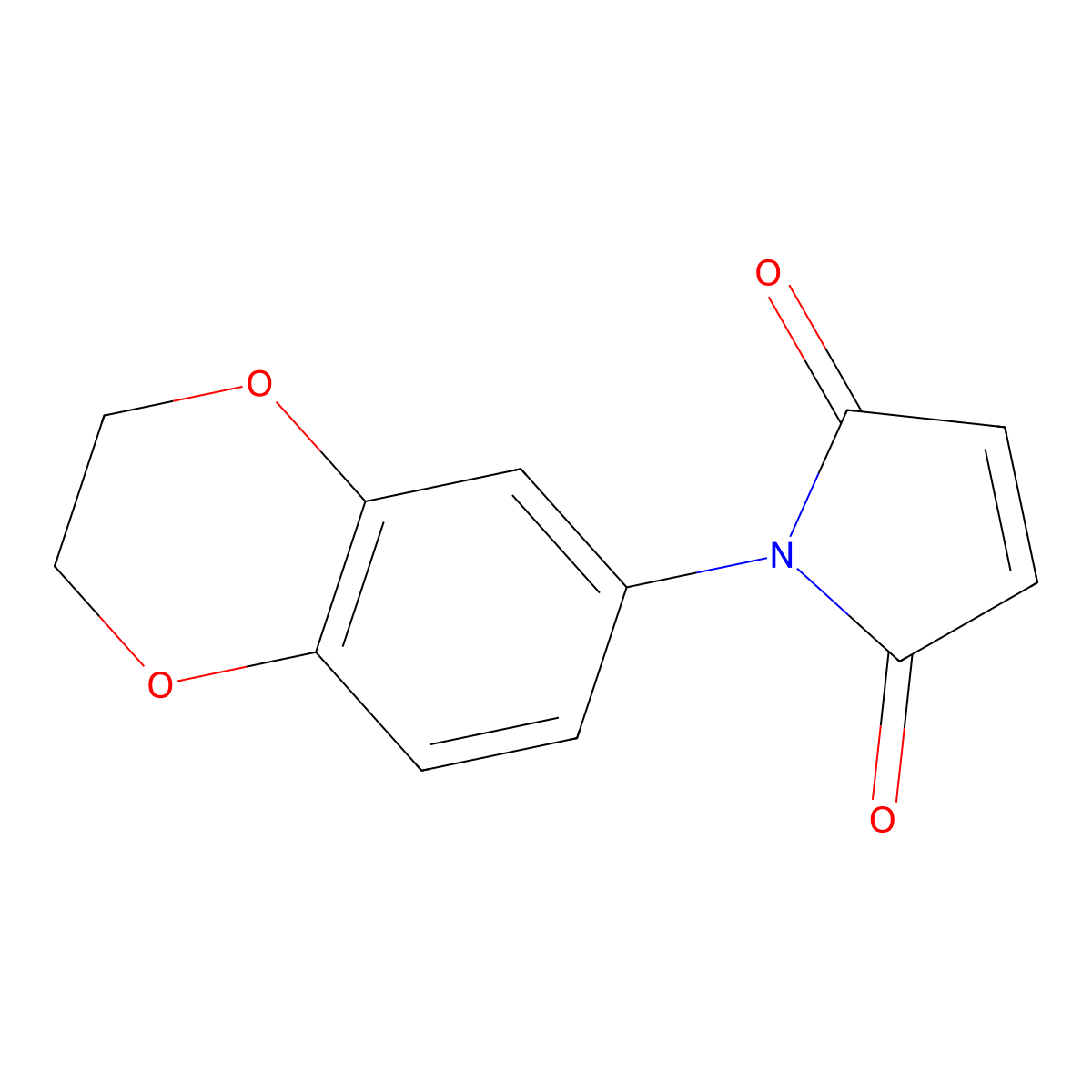 1-(2,3-dihydro-1,4-benzodioxin-6-yl)-1H-pyrrole-2,5-dione molecular structure, CAS 511239-02-4