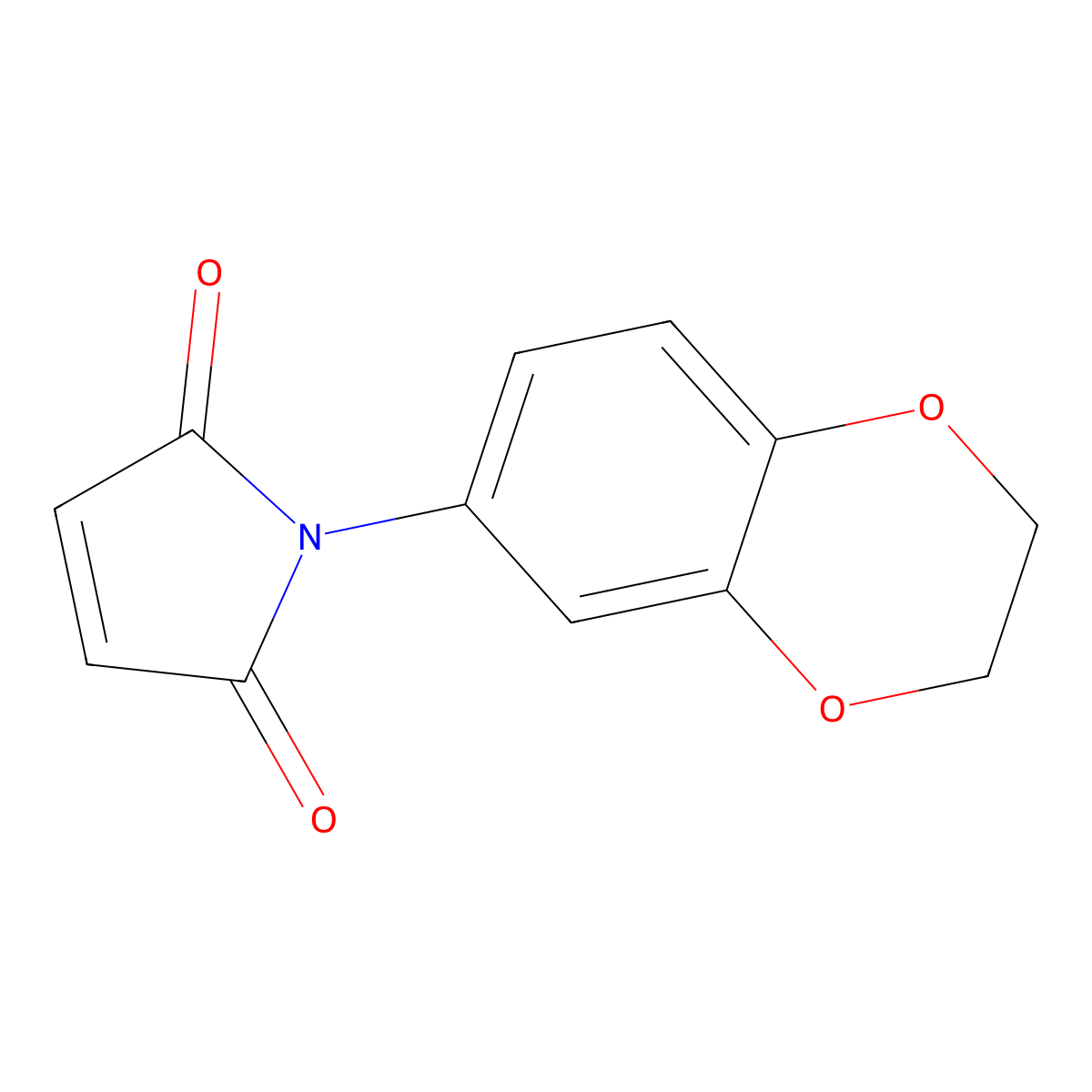 1-(2,3-dihydro-1,4-benzodioxin-6-yl)-1H-pyrrole-2,5-dione molecular structure, CAS 511239-02-4