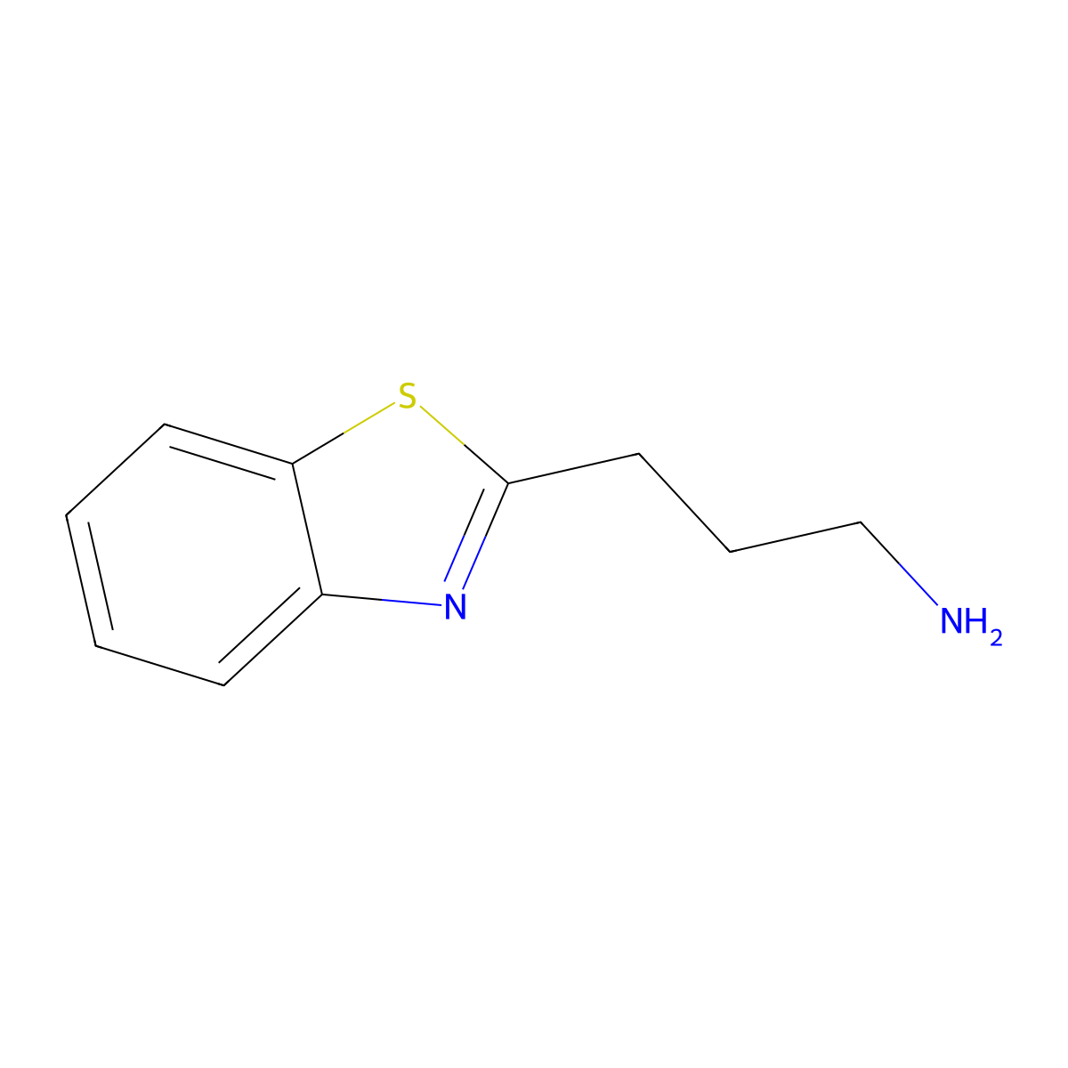 3-(1,3-Benzothiazol-2-yl)propan-1-amine molecular structure, CAS 51124-73-3
