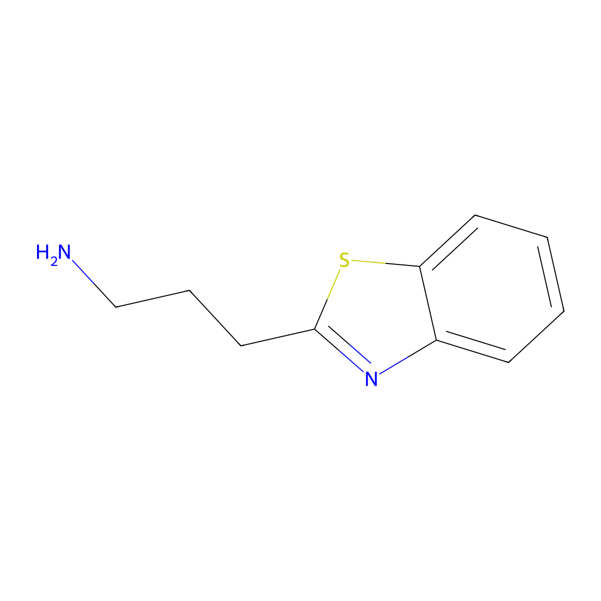 3-(1,3-Benzothiazol-2-yl)propan-1-amine molecular structure, CAS 51124-73-3
