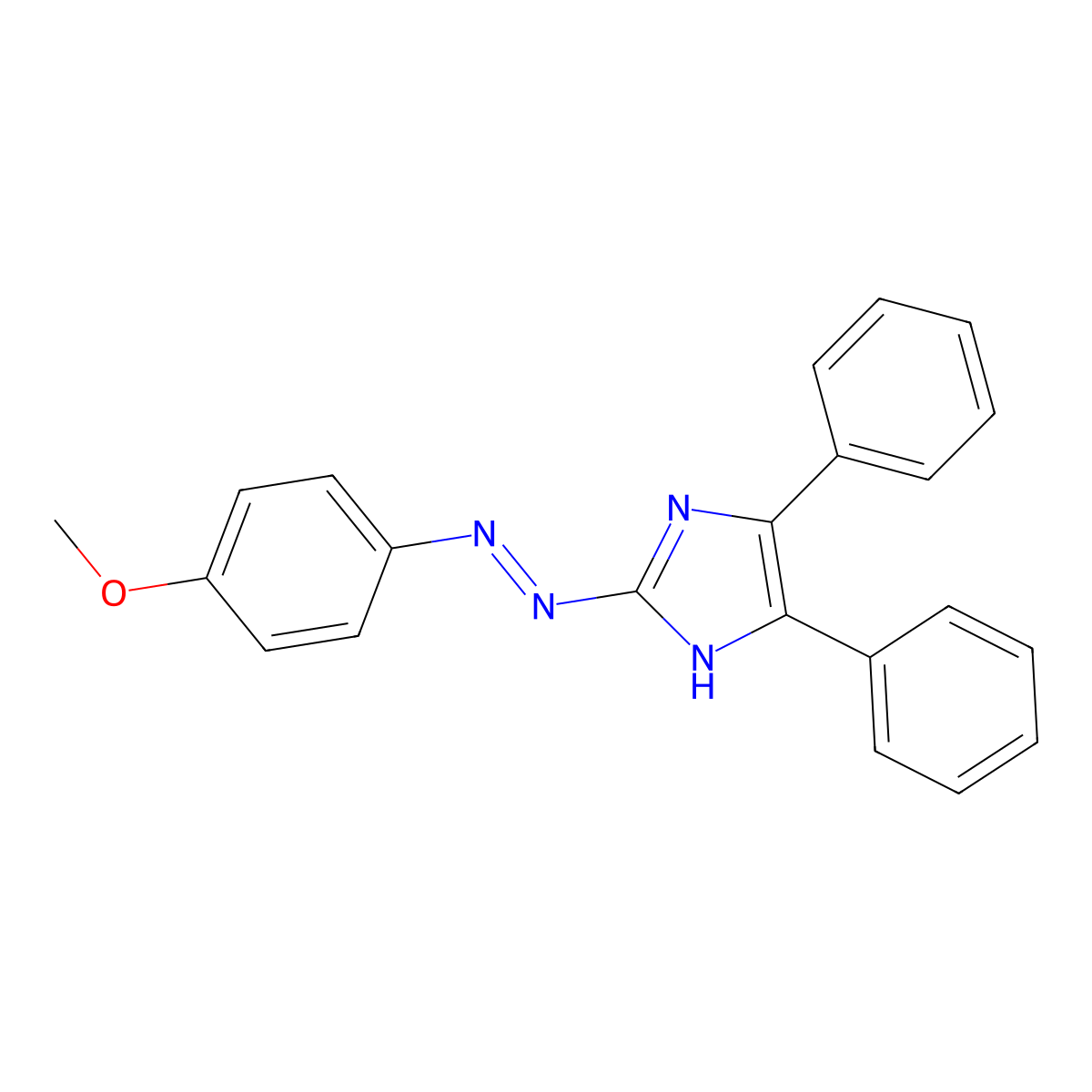 N-[(4,5-diphenylimidazol-2-ylidene)amino]-4-methoxyaniline molecular structure, CAS 51124-76-6