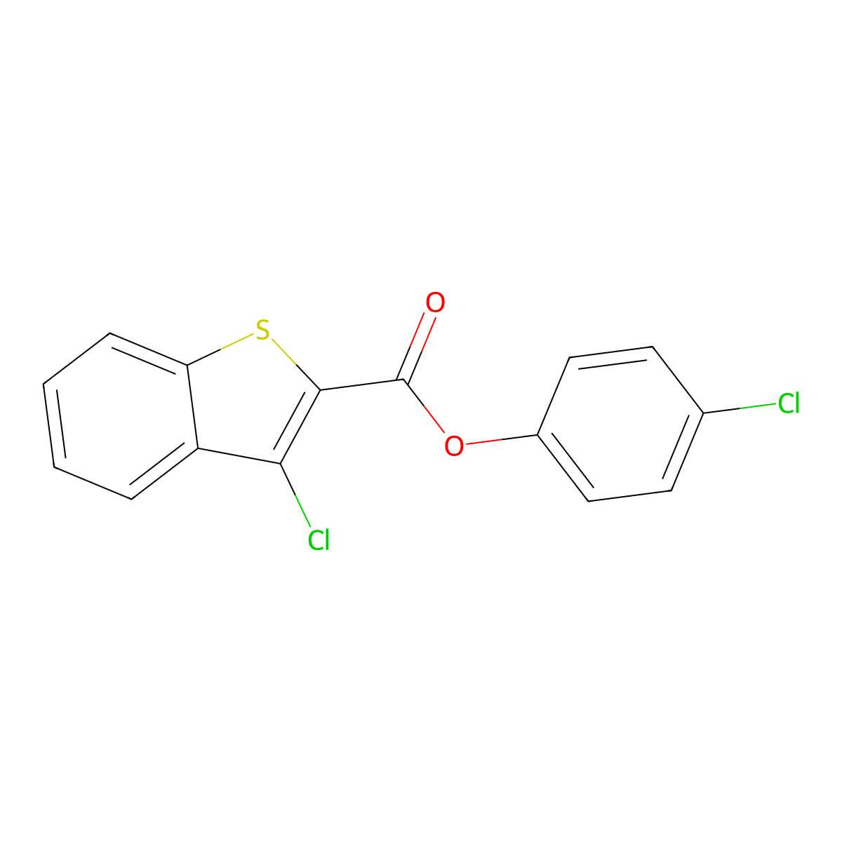 4-Chlorophenyl 3-chloro-1-benzothiophene-2-carboxylate molecular structure, CAS 511241-79-5