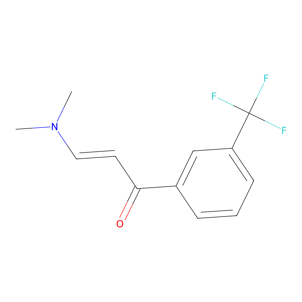 (2E)-3-(dimethylamino)-1-[3-(trifluoromethyl)phenyl]prop-2-en-1-one molecular structure, CAS 511244-84-1