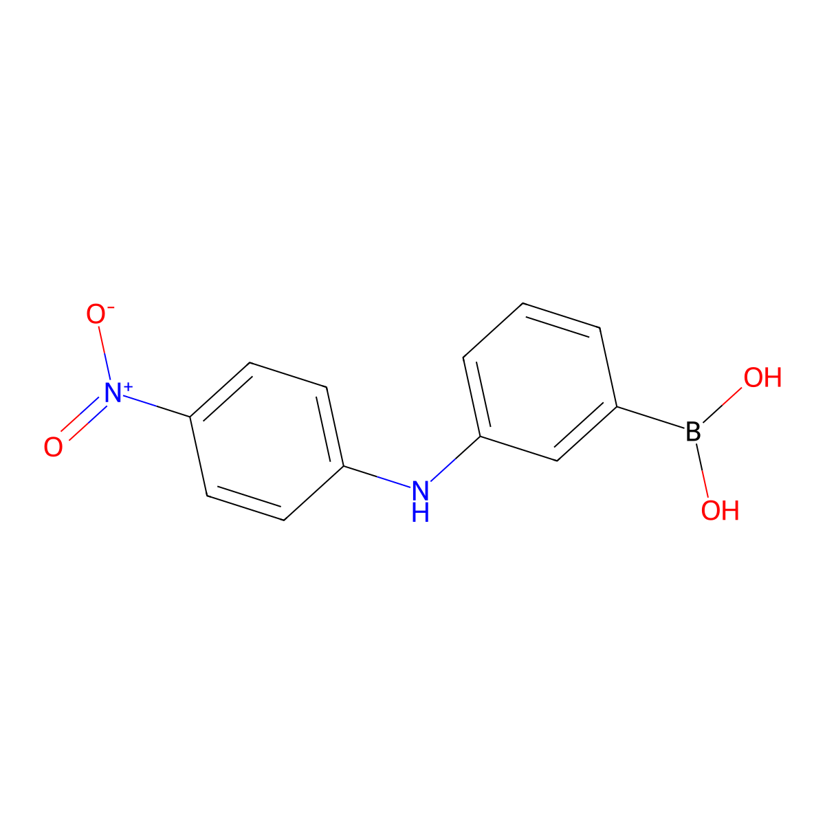 Boronic acid, [3-[(4-nitrophenyl)amino]phenyl]- molecular structure, CAS 511249-19-7