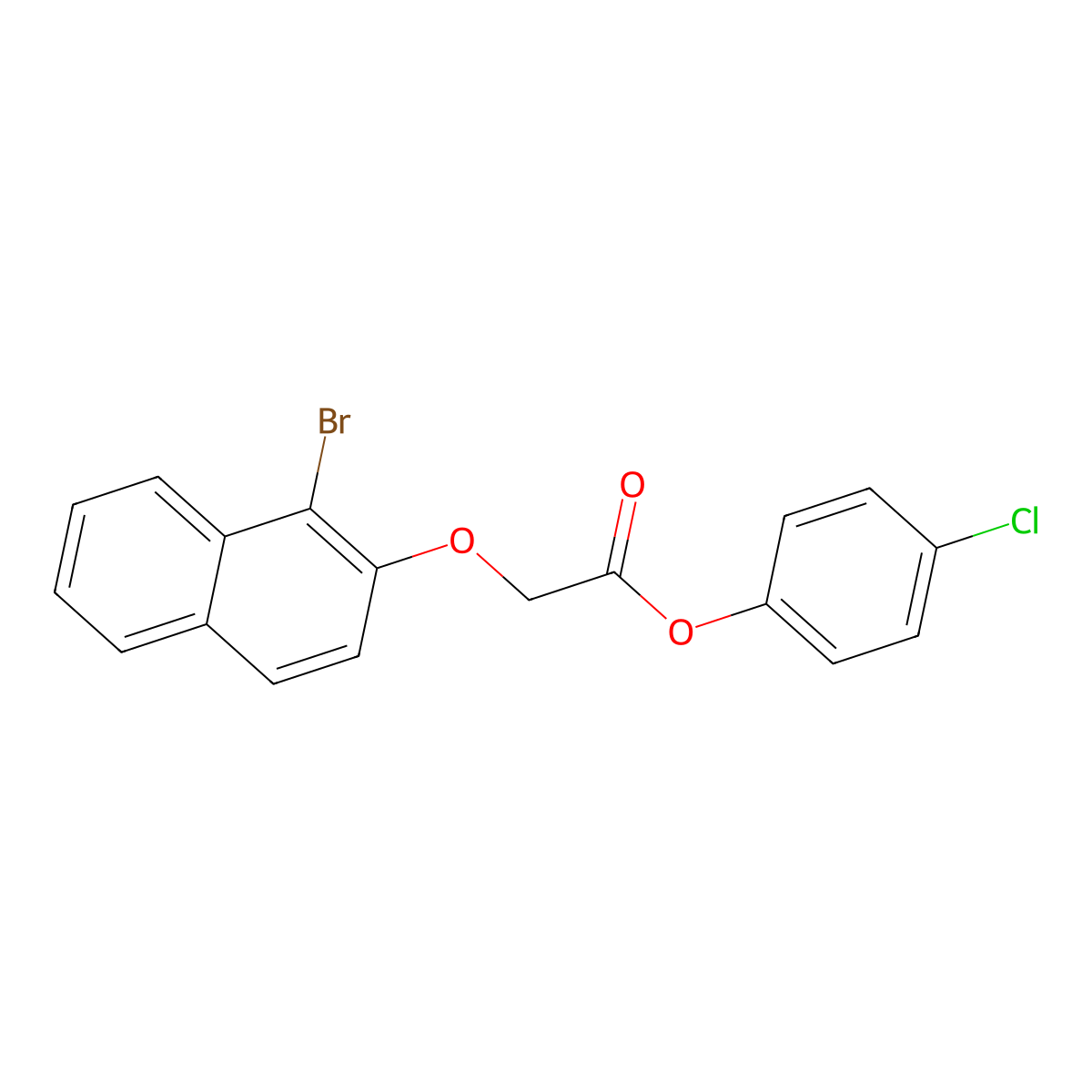 4-Chlorophenyl [(1-bromo-2-naphthyl)oxy]acetate molecular structure, CAS 511250-23-0