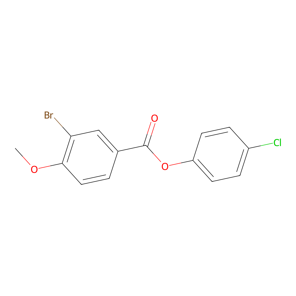 4-Chlorophenyl 3-bromo-4-methoxybenzoate molecular structure, CAS 511250-28-5