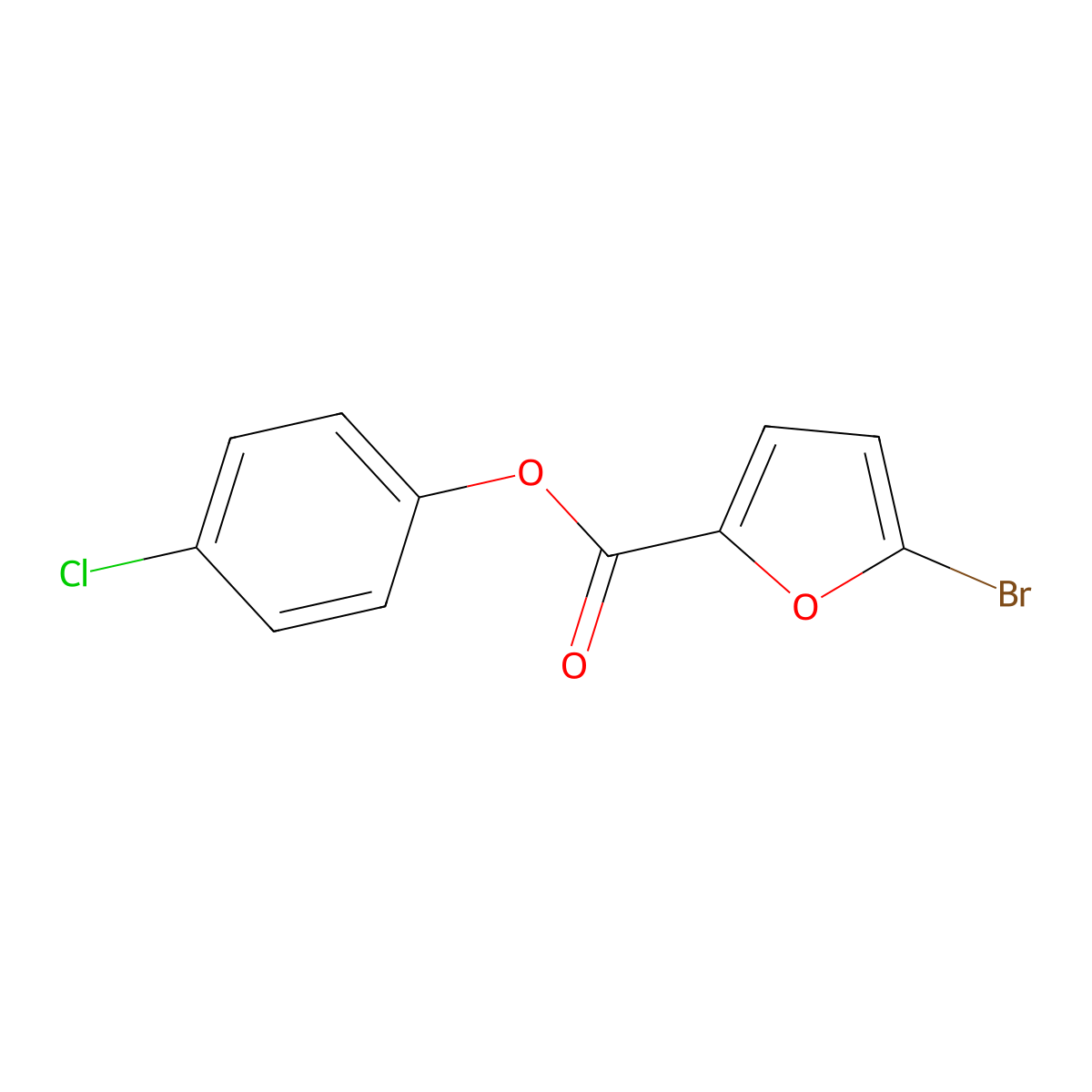 4-Chlorophenyl 5-bromo-2-furoate molecular structure, CAS 511250-29-6