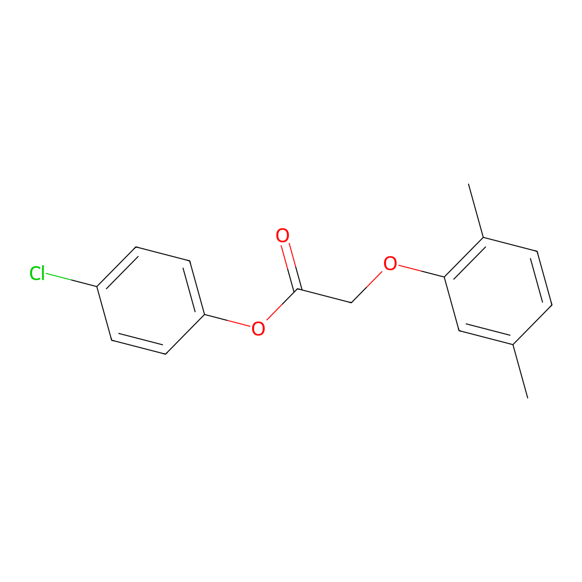 4-Chlorophenyl (2,5-dimethylphenoxy)acetate molecular structure, CAS 511250-37-6