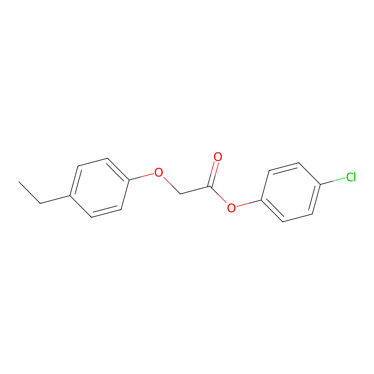 4-Chlorophenyl (4-ethylphenoxy)acetate molecular structure, CAS 511250-41-2