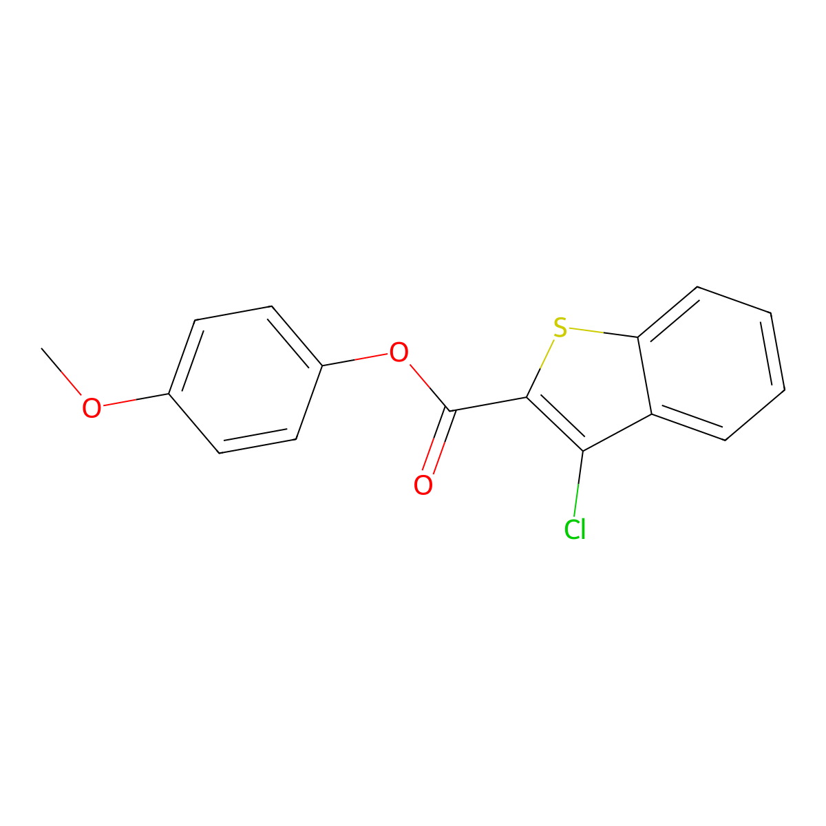 4-Methoxyphenyl 3-chloro-1-benzothiophene-2-carboxylate molecular structure, CAS 511250-48-9
