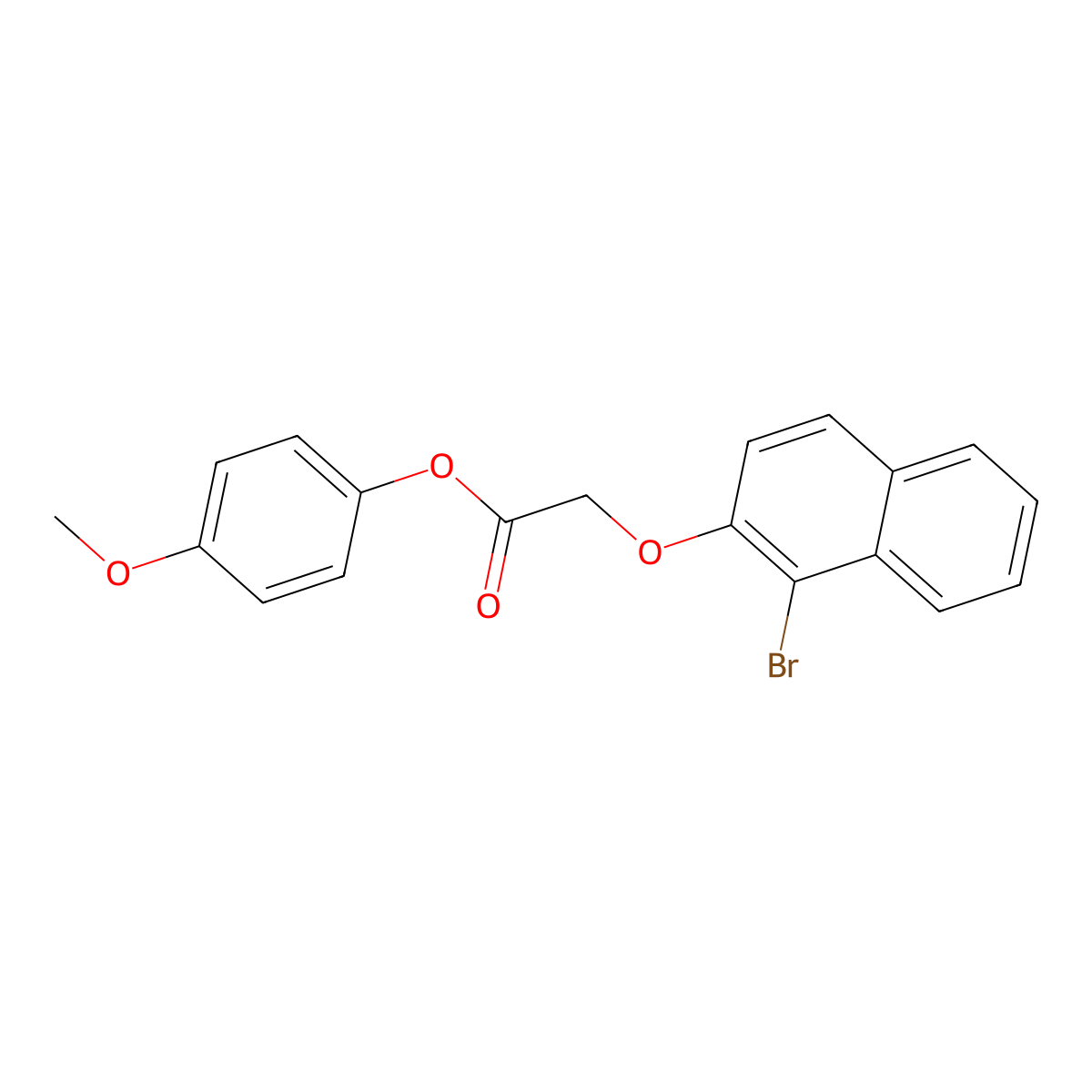 4-Methoxyphenyl [(1-bromo-2-naphthyl)oxy]acetate molecular structure, CAS 511250-50-3