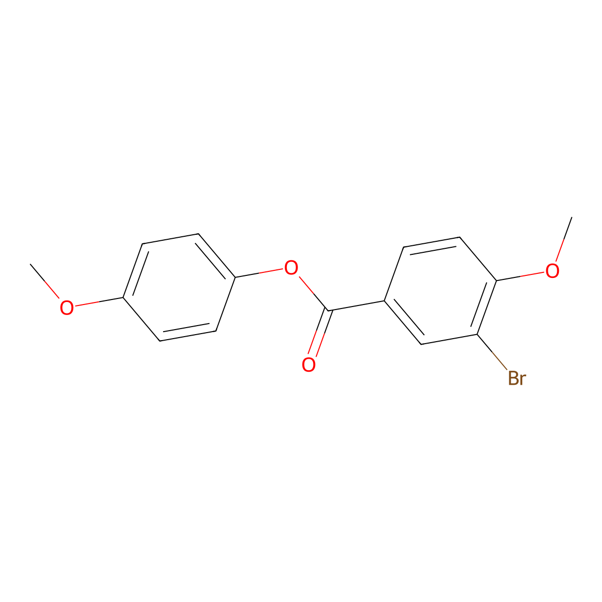 4-Methoxyphenyl 3-bromo-4-methoxybenzoate molecular structure, CAS 511250-56-9