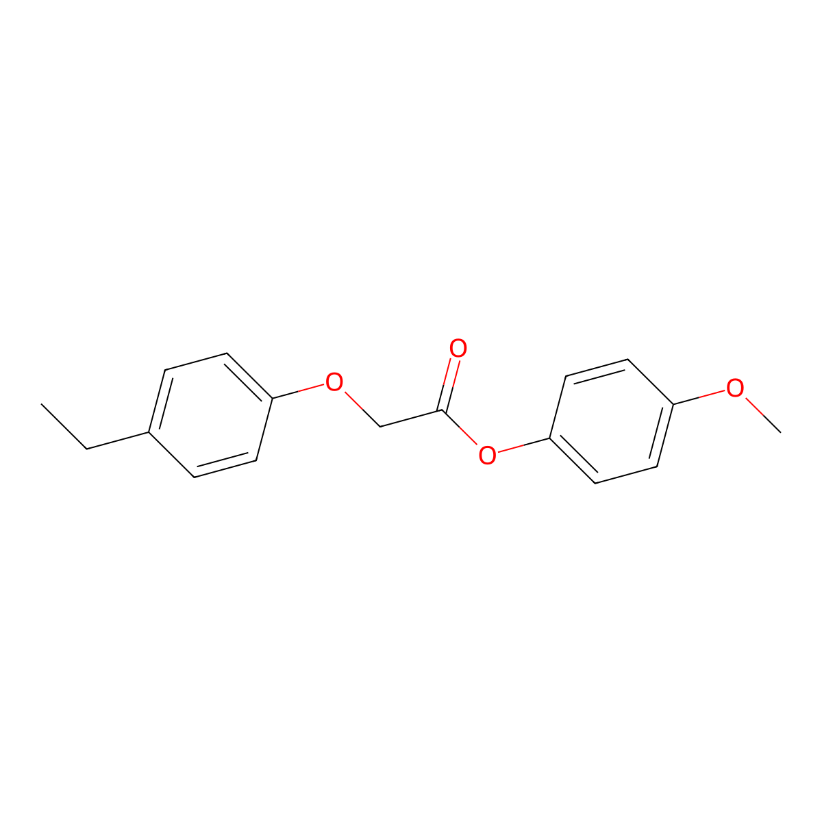 4-Methoxyphenyl (4-ethylphenoxy)acetate molecular structure, CAS 511250-65-0