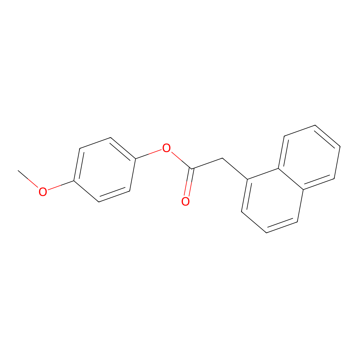 4-Methoxyphenyl 1-naphthylacetate molecular structure, CAS 511250-66-1