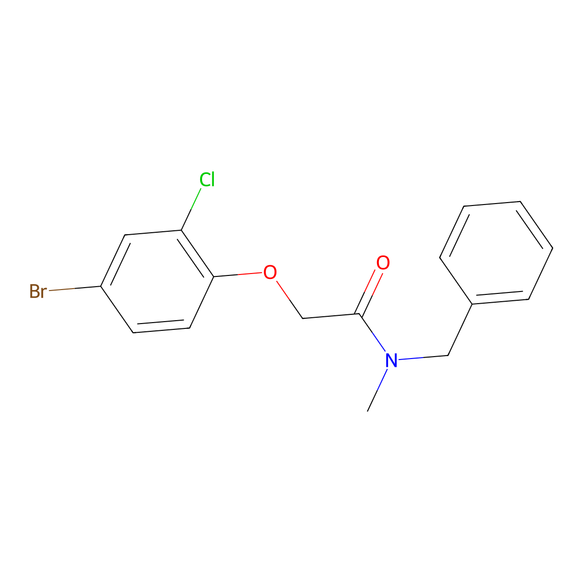 N-benzyl-2-(4-bromo-2-chlorophenoxy)-N-methylacetamide molecular structure, CAS 511250-93-4