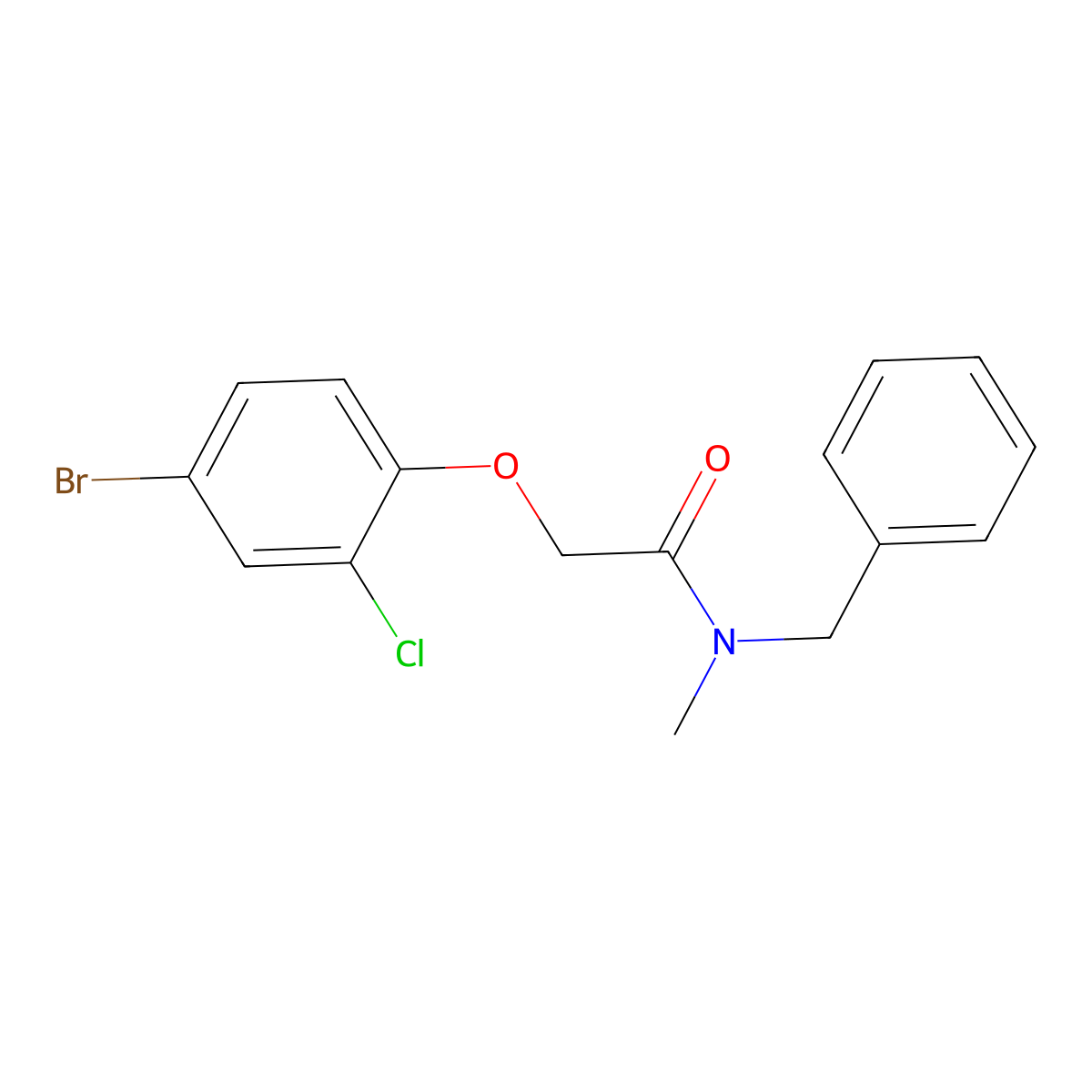 N-benzyl-2-(4-bromo-2-chlorophenoxy)-N-methylacetamide molecular structure, CAS 511250-93-4