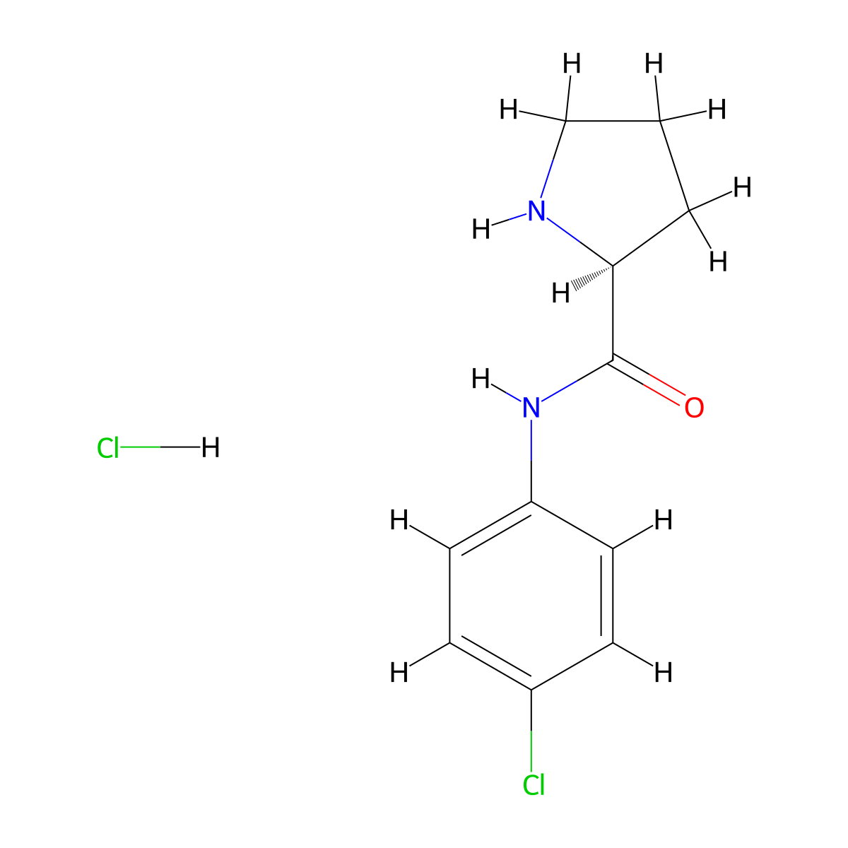 (2S)-N-(4-chlorophenyl)pyrrolidine-2-carboxamide hydrochloride molecular structure, CAS 511255-03-1