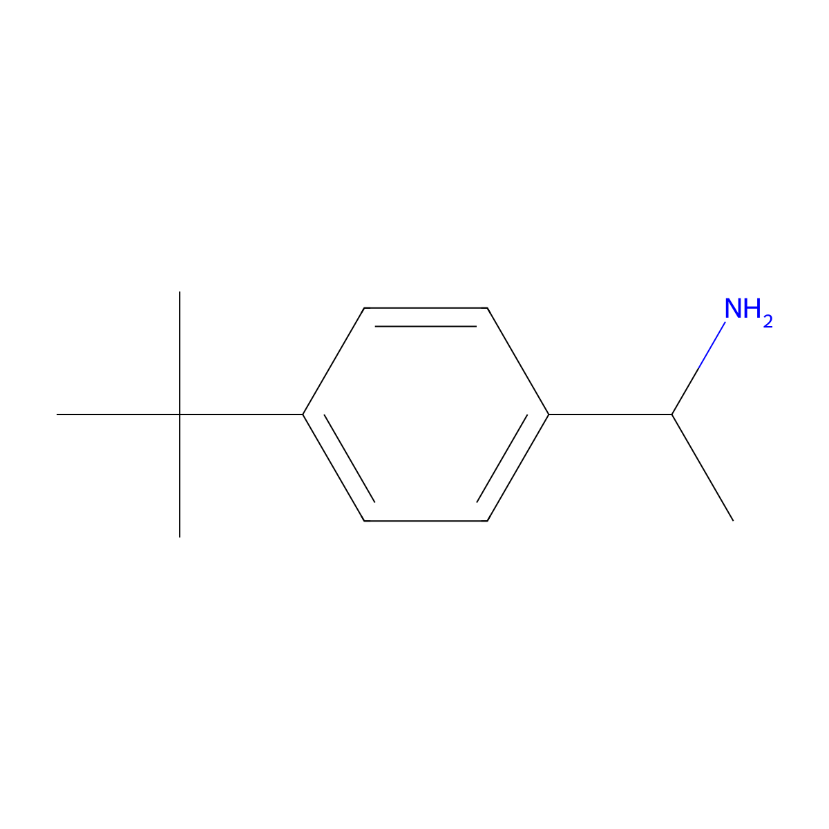 (R)-1-(4-tert-butylphenyl)ethanamine molecular structure, CAS 511256-38-5