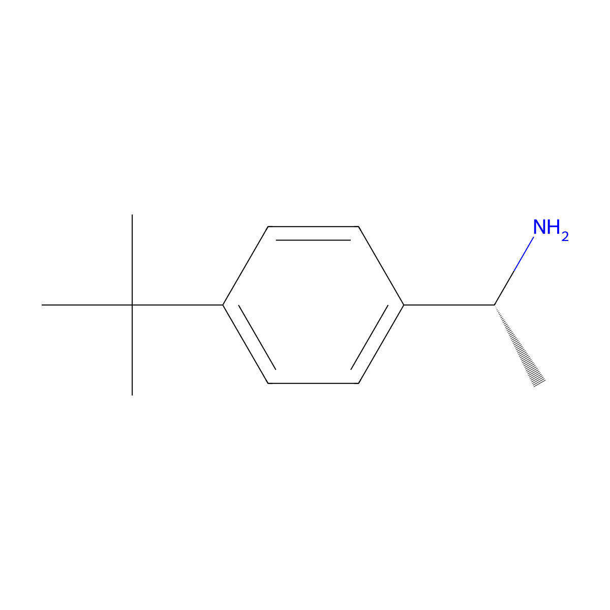 (R)-1-(4-tert-butylphenyl)ethanamine molecular structure, CAS 511256-38-5