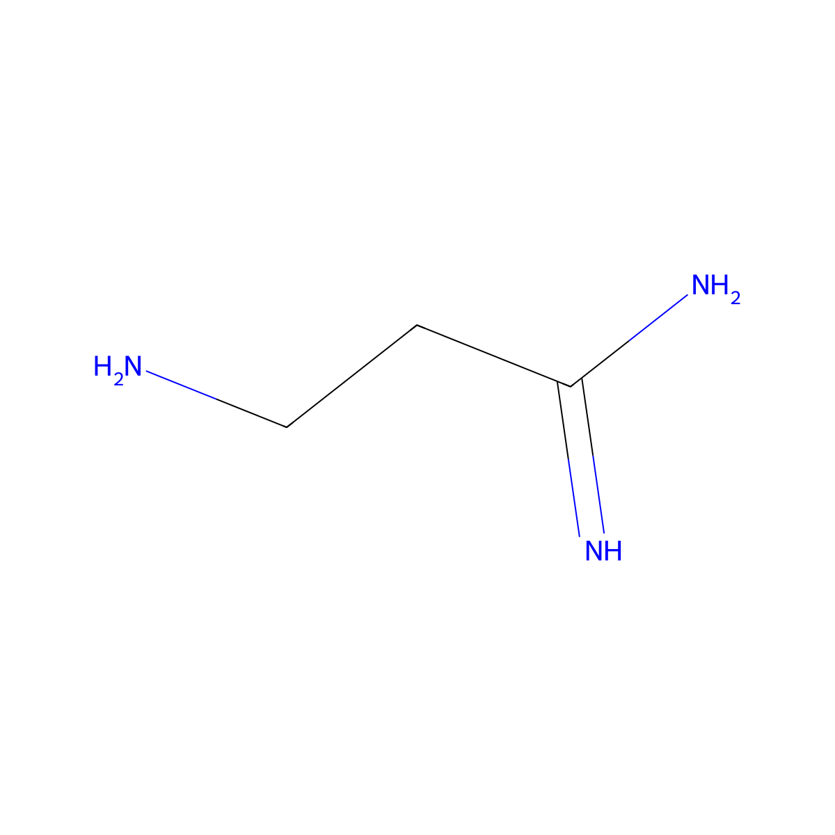 3-Aminopropanimidamide molecular structure, CAS 51127-10-7