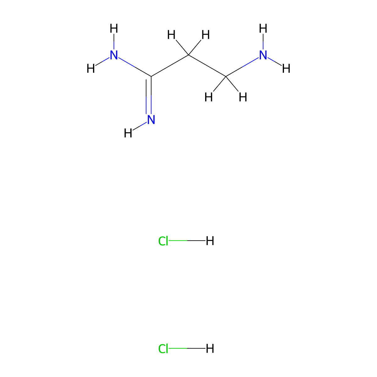 3-Aminopropanimidamide dihydrochloride molecular structure, CAS 51127-12-9