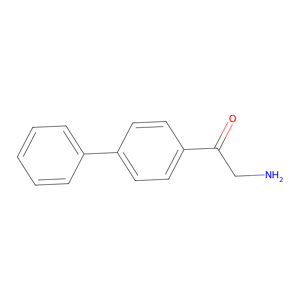 2-Amino-1-(4-phenylphenyl)ethan-1-one molecular structure, CAS 51127-68-5