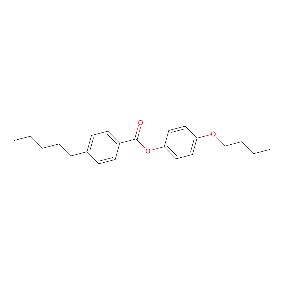 4-Butoxyphenyl 4-Pentylbenzoate molecular structure, CAS 51128-24-6
