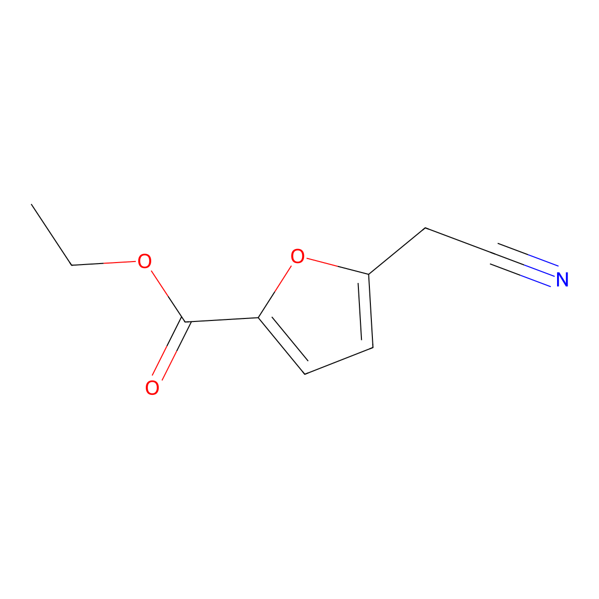 Ethyl 5-(cyanomethyl)furan-2-carboxylate molecular structure, CAS 51129-66-9